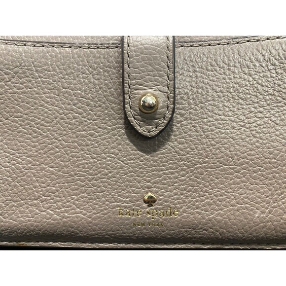 Kate Spade Jackson Crossbody Bag Slate Gray Pebbled Leather Wallet Clutch - Picture 4 of 12